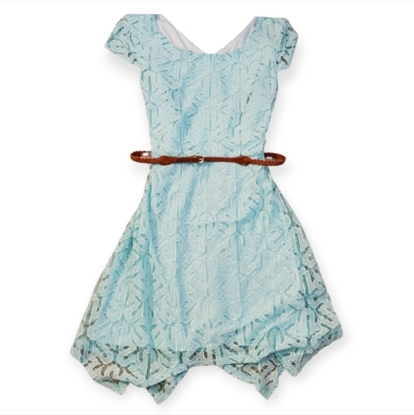 AB Studio Light Blue Lace Dress - Picture 12 of 12